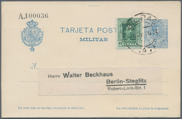 Spanien - Ganzsachen: 1921/1926. Lot Of Two Reply Cards 15c+0c Militar: One Card Unused And The Othe - 1850-1931