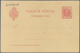 Spanien - Ganzsachen: 1903/1907. Lot Of 3 Postcards And 3 Reply Cards Alfonso XIII "Fernando Poo": I - 1850-1931