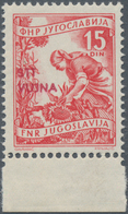 Triest - Zone B: 1953, Yugoslavia Definitive 15din. Red (farmer With Sunflowers) In Scarce TYPE II ( - Ongebruikt