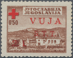 Triest - Zone B - Zwangszuschlagsmarken: 1948, 2 L On 0,50 Din Brown/red With Overprint "VUJA / S.T. - Fiscaux