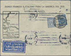 Tschechoslowakei - Besonderheiten: 1931, INCOMING MAIL: Scadta, 30 C Bright Blue Airmail Stamp Toget - Altri & Non Classificati