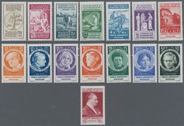 Türkei: 1935, Suffragette's Congress, 20pa.+20pa.-100k.+100k., Complete Set Of 15 Values, Fresh Colo - Sonstige & Ohne Zuordnung