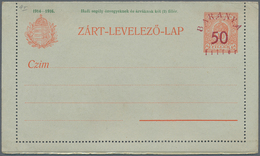 Ungarn - Besetzte Gebiete: Baranya: 1919, 50 F On 10+2 F Red In Type I Unused And Type II Cancelled/ - Baranya