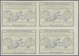 Ungarn - Ganzsachen: 1911. International Reply Coupon 66 Filler (Rom Type) In An Unused Block Of 4. - Entiers Postaux
