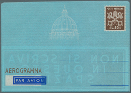 Vatikan - Ganzsachen: 1951, Aerogramme Of The Vatican L. 80 "AEROGRAMMA" Brown, Unused. Unlisted Var - Interi Postali