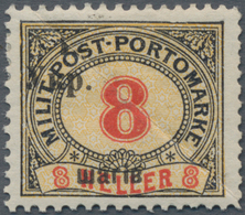 Westukraine: 1919, Stanislav, 2nd Issue Scha On 8 H With Missing Large Part Of Surcharge, MH, Certif - Ukraine