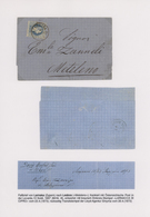 Zypern - Vorläufer: 1867, Entire Letter To Metelino Bearing 1867 10 Sld. Blue Tied By Fine "Larnacca - Sonstige & Ohne Zuordnung
