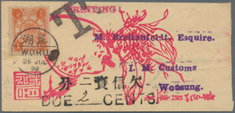 China: 1894, Dowager 1 Ca. Tied Bisected Bilingual "WUHU 26 JUL 99" To Small Size Illustrated Envelo - 1912-1949 République