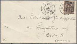 China: 1896, "CUSTOMS NINGPO JAN 22 96" On Reverse On Small Cover With Oval Emboss "CUSTOM HOUSE / N - 1912-1949 Republik