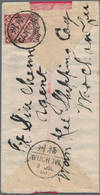 China: 1898, Coiling Dragon 2 C. Red Tied Bisected Bilingual "CANTON 2 JUL 00" To Reverse Of Redband - 1912-1949 Republik