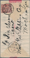 China: 1898, Coiling Dragon 2 C. Red Tied Bisected Bilingual "CANTON 2 JUL 00" To Reverse Of Redband - 1912-1949 Republiek