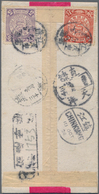 China: 1902/05, Coiling Dragon 2 C. Red, 5 C. Violet Tied Lunar Dater "Chekiang Sutsien -.9.21" To R - 1912-1949 República