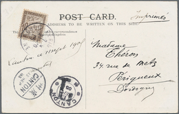 China: 1902, Coiling Dragon 4 C. Brown Uncancelled On Viewsite Of Ppc Endorsed "printed Matter" From - 1912-1949 Republiek