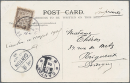 China: 1902, Coiling Dragon 4 C. Brown Uncancelled On Viewsite Of Ppc Endorsed "printed Matter" From - 1912-1949 Republic