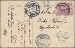 China: 1913, Presidents Commemoratives On Ppc (2) To Berlin/Germany: Dr. Sun 5 Cts. Single Resp. Sam - 1912-1949 République