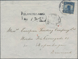 China: 1914, 2x 10 C Blue In Front And On Backside On Registered Letter From AMOY Via Shanghai To De - 1912-1949 République