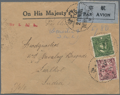 China: 1932/35, Two Air Mail Covers By IAL: $1.30 Frank Tied "SHANGHAI 24.8.37" Registered To Budape - 1912-1949 Republic