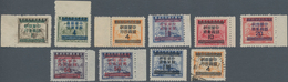 China: 1949, Silver Yuan Surcharges On Fiscals 1 C-$1 Ex-one Complete, Unused No Gum As Issued, Eigh - 1912-1949 Republic