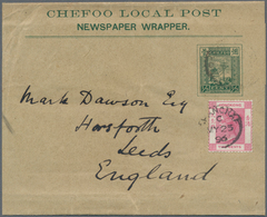 China - Lokalausgaben / Local Post: Chefoo, 1893, Wrapper 1/2 C. Green Canc. "LOCAL POST CHEFOO" In - Autres & Non Classés