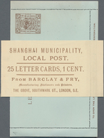 China - Shanghai: 1894, Stationery, Letter Card 1 C. Mint With Printers Banderole "25 LETTER CARDS, - Sonstige & Ohne Zuordnung
