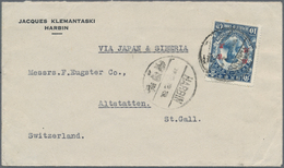 China - Provinzausgaben - Mandschurei (1927/29): 1928/32, Two Covers With Ki-hei Ovpt. Issues To Swi - Mandschurei 1927-33