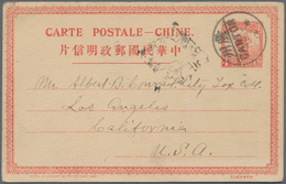 China - Ganzsachen: 1915, UPU Card 4 C. Canc. "CANTON 15 OCT 17" To USA, Letter Box Mark "Canton Pos - Ansichtskarten