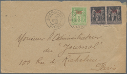 China - Fremde Postanstalten / Foreign Offices: France, 1894/1900, Ovpt. "Chine" On Type Sage, Two C - Altri & Non Classificati