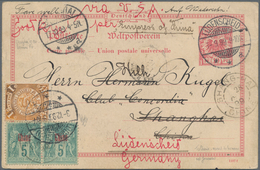 China - Fremde Postanstalten / Foreign Offices: France, 1899, UPU Card Germany "LÜDENSCHEID 1.9.99" - Autres & Non Classés