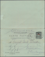 China - Fremde Postanstalten / Foreign Offices: France, 1901, UPU Reply Card 10 C. Canc. "CHEFOU 4 D - Autres & Non Classés