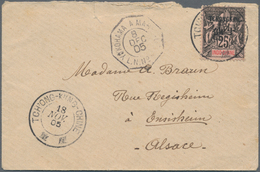 China - Fremde Postanstalten / Foreign Offices: France, South China, Tchong-King, 1902, 25 C. Black/ - Altri & Non Classificati