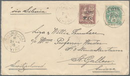 China - Fremde Postanstalten / Foreign Offices: France, 1906, 2 C./5 Ct. And 8 C./20 Ct. Tied SHANG- - Autres & Non Classés