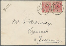 China - Fremde Postanstalten / Foreign Offices: Germany, 1894, Crown/eagle 10 Pf.horizontal Pair Tie - Altri & Non Classificati