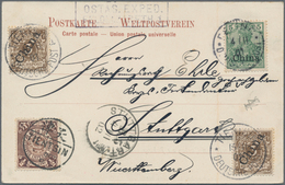 China - Fremde Postanstalten / Foreign Offices: Germany, 1898/1901, 3 Pf. Brown Unovpt. With Ovpt. 3 - Autres & Non Classés