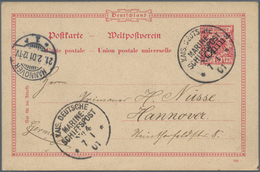 China - Fremde Postanstalten / Foreign Offices: Germany, UPU Stationery 10 Pf. Ovpt. "China" Canc. " - Autres & Non Classés