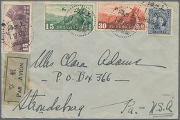 China - Besonderheiten: 1933, Great Wall Airmail 15 C.-$1 Ex 8 Values With SYS 25 C. Tied "SHANGHAI - Sonstige & Ohne Zuordnung