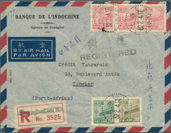 China - Volksrepublik: 1950/53, Five Air Mail Covers With Tien An Men Issues Inc. Four Registered To - Briefe U. Dokumente