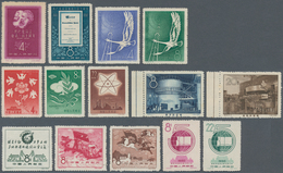 China - Volksrepublik: 1958/59, 13 Commemorative Sets, Including C51, C52, C53, C54, C55, C61, C65, - Briefe U. Dokumente