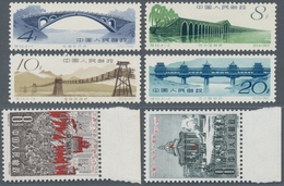 China - Volksrepublik: 1959/1962, Six Sets MNH Resp. Unused No Gum As Issued: Sport Meeting (C72), W - Lettres & Documents