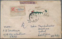 China - Volksrepublik: 1961, Table Tennis World Championships 20 F., Tied "Lasa" To Registered Cover - Lettres & Documents