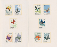 China - Volksrepublik: 1963, Butterflies, Both Sets Within Presentation Folder With Coloured Cover " - Cartas & Documentos