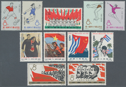 China - Volksrepublik: 1963/64, 4 Sets, Including C100, C101, C102, And C104, All MNH, Partly With V - Lettres & Documents