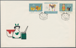 China - Volksrepublik: 1963/64, 6 FDC Sets, Bearing The Full Sets Of C101, C102, C103, C104, S58, An - Covers & Documents