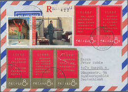China - Volksrepublik: 1965/73, Registered Cover Addressed To Germany, Bearing 5 Stamps Of The "Thou - Cartas & Documentos
