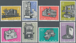 China - Volksrepublik: 1966, New Industrial Products (S62), Full Set Of 8 MNH, And 2 Unaddressed FDC - Covers & Documents