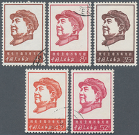 China - Volksrepublik: 1967, 46th Anniversary (W4), Two Used Sets. Michel Cat.value 400,- €. - Lettres & Documents