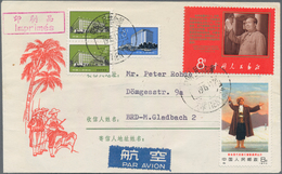 China - Volksrepublik: 1968/70, Air Mail Printed Matter Cover Addressed To Germany, Bearing Mao's An - Lettres & Documents