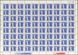 China - Volksrepublik: 1981, National Safety Month, 80 Complete Sets Of 4 On Full Sheets, All MNH, A - Lettres & Documents
