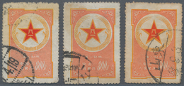 China - Volksrepublik - Militärpostmarken: 1953, Military Post, $800 Orange-yellow, Vermilion And Re - Franquicia Militar