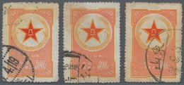 China - Volksrepublik - Militärpostmarken: 1953, Military Post, $800 Orange-yellow, Vermilion And Re - Militaire Vrijstelling Van Portkosten