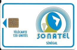 CARTE-PUCE-SENEGAL-120U-GEMB-SONATEL-V°2 Arrondi De 120u/Sans N°-UTILISE-TBE - Sénégal
